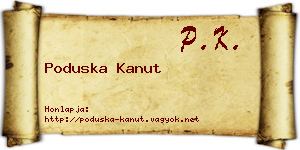 Poduska Kanut névjegykártya